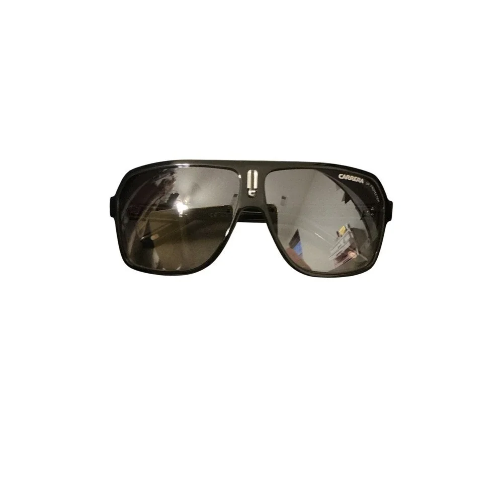 Carrera 27 Black Gray Oversized Navigator Sunglasses 62-10-130 Unisex Retro